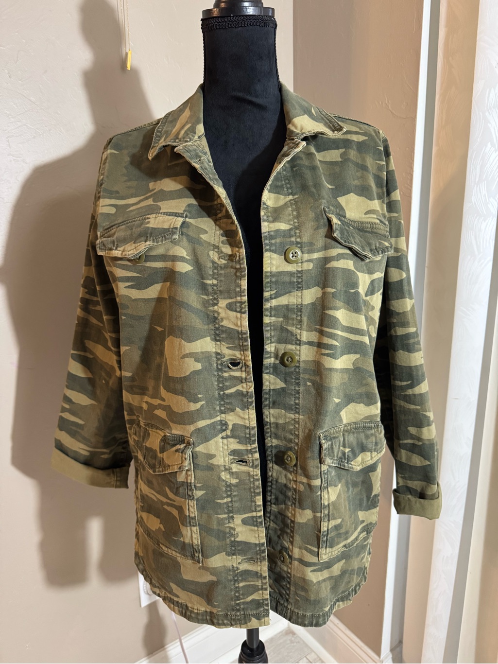 Lucky Brand Olive Green Camo Jacket